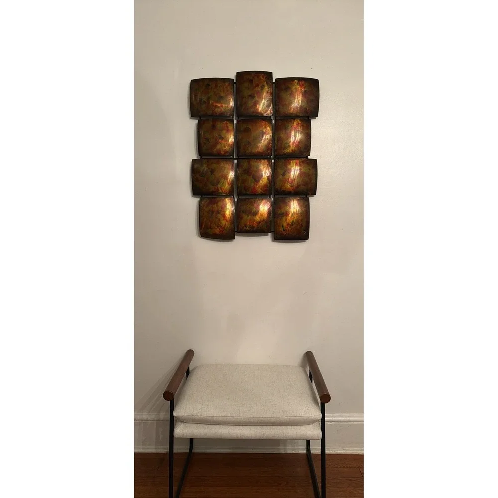 Vintage Pier 1 Metal Wall‎ Art Sculpture Mid Century Modern Curtis Jere Style
